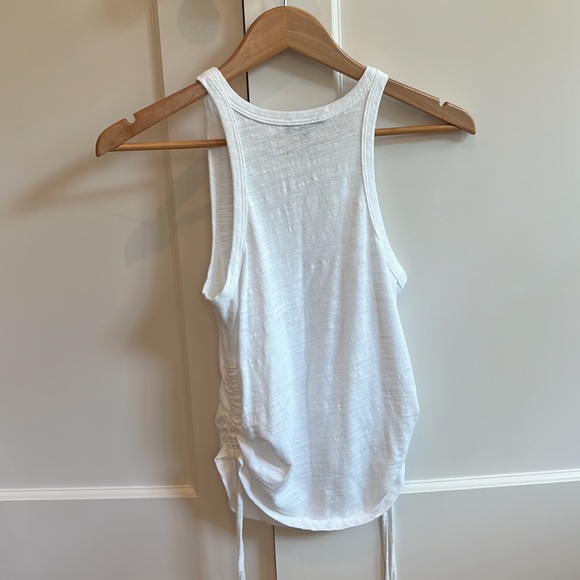 The Range Strata Slub Jersey Cinched Tank, Size S, White - Picture 11 of 11